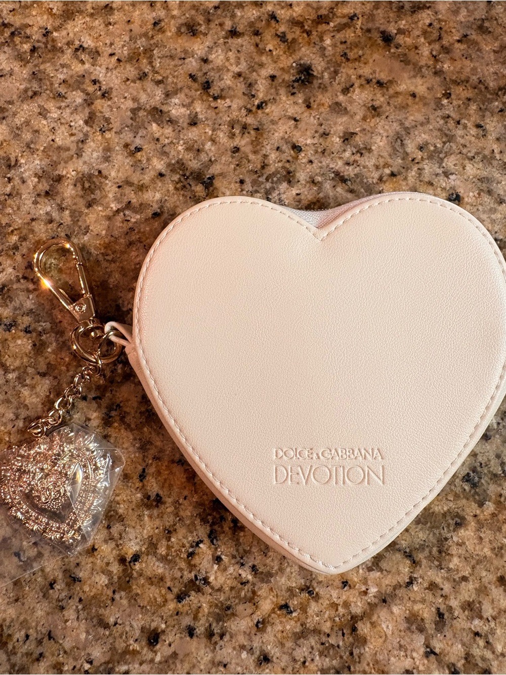 Dolce & Gabbana Devotion Heart Keychain Pouch - Yellow